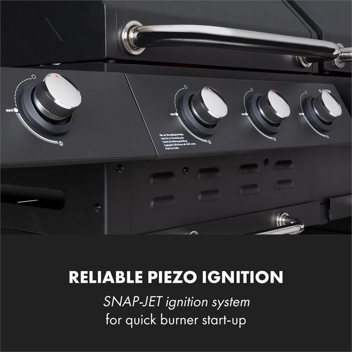 Klarstein Kingsville Double Barbecue - Houtskool- En Gasbarbecue - Smoker BBQ - Inclusief Deksels En Thermometer - Met 2 Roosters - Zwart 7 Klarstein Kingsville Double Barbecue - Houtskool- En Gasbarbecue - Smoker BBQ - Inclusief Deksels En Thermometer - Met 2 Roosters - Zwart - Afbeelding 5