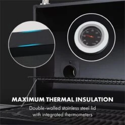 Klarstein Kingsville Double Barbecue - Houtskool- En Gasbarbecue - Smoker BBQ - Inclusief Deksels En Thermometer - Met 2 Roosters - Zwart 19 Klarstein Kingsville Double Barbecue - Houtskool- En Gasbarbecue - Smoker BBQ - Inclusief Deksels En Thermometer - Met 2 Roosters - Zwart -Keuken BBQ 1200x1200 181