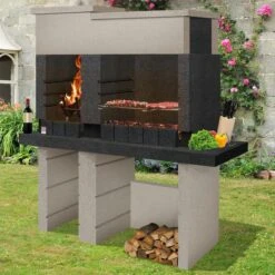 Sarom Fuoco - Betonnen Barbecue - San Pedro - Houtskool En Hout - 160 X 51.5 X 172,2 Cm -Keuken BBQ 1200x1200 197