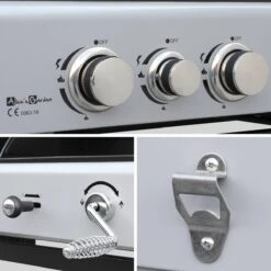 Alice's Garden Houtskool Barbecue - Grilloppervlak (LxB) 41 X 44 Cm - Gas En Houtskool - 3 Branders - Marsac Zwart -Keuken BBQ 1200x1200 228