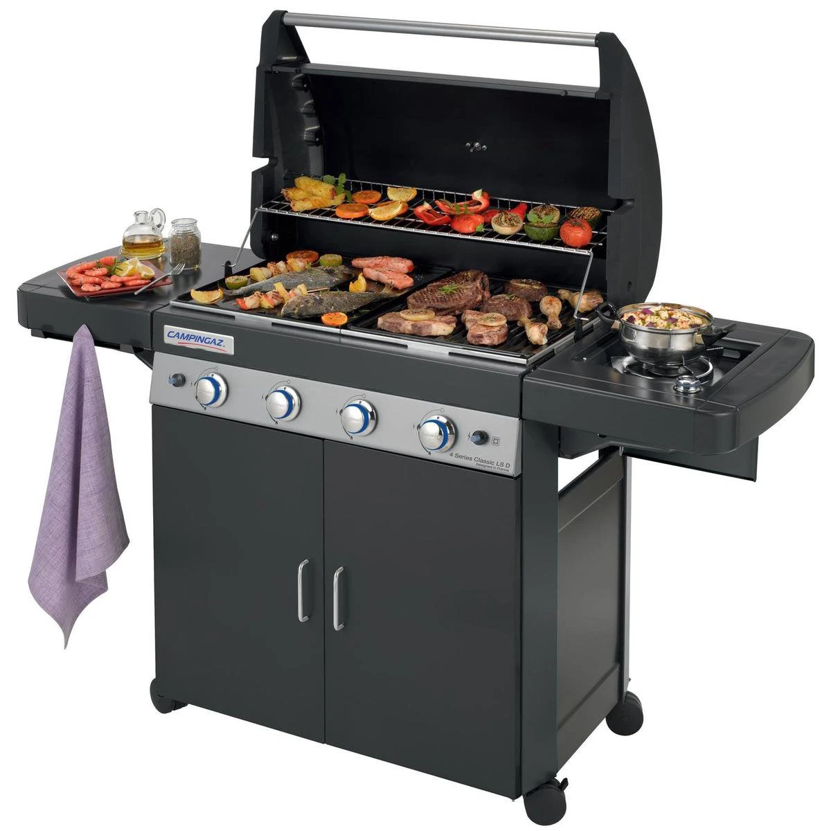 Campingaz 4 Series Classic LS Gasbarbecue - 4 Branders - Zwart - BBQ 5 Campingaz 4 Series Classic LS Gasbarbecue - 4 Branders - Zwart - BBQ - Afbeelding 3