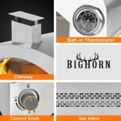 Bighorn Outdoor Edelstaal Gas Pizza Oven - Draagbare Gas Barbecue - Edelstaal -Model SRGG20001 17 Bighorn Outdoor Edelstaal Gas Pizza Oven - Draagbare Gas Barbecue - Edelstaal -Model SRGG20001 -Keuken BBQ 1200x1200 238