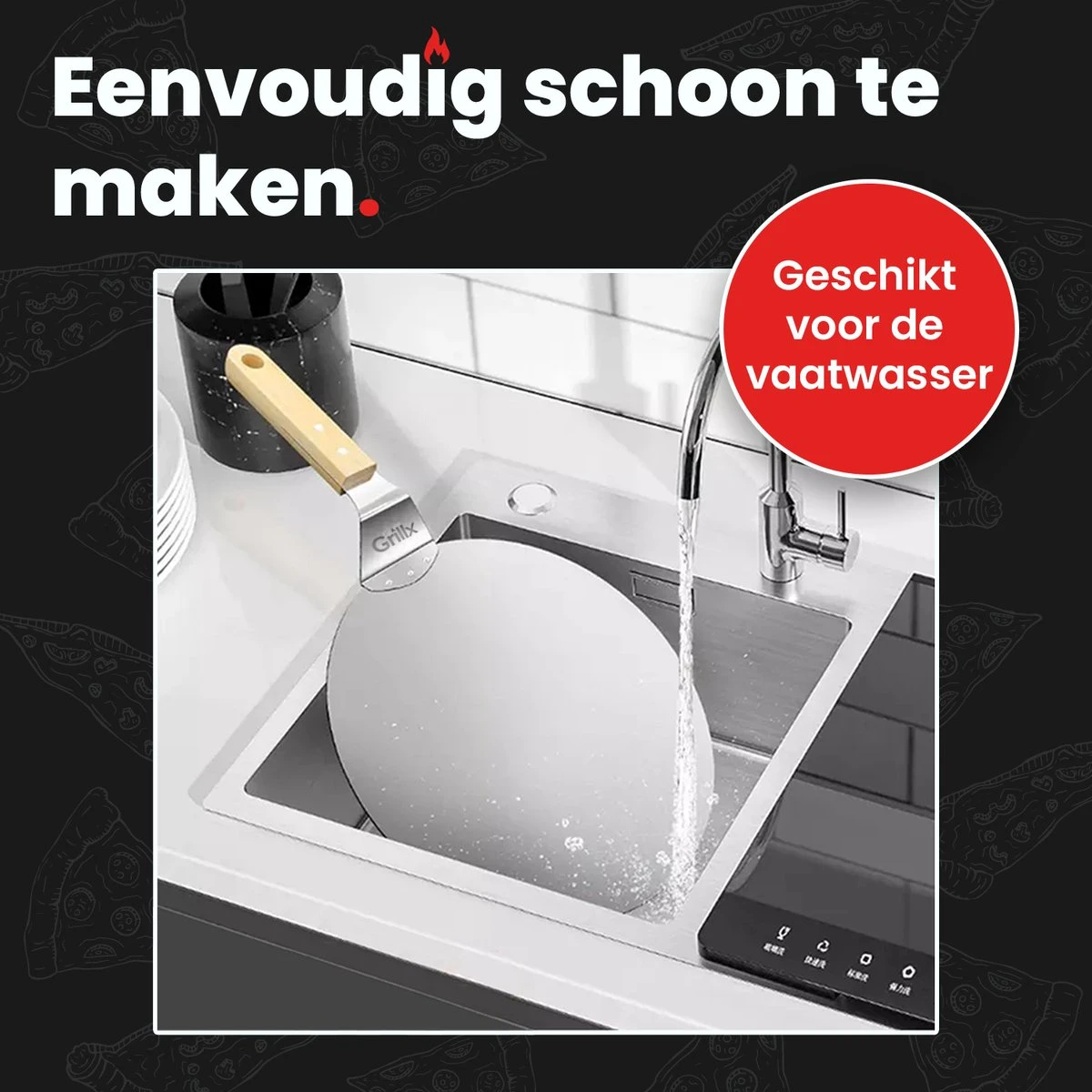 GrillX Pizzaschep Met Pizzasnijder - 30cm - In Luxe Doos - Pizzaspatel Voor BBQ & Oven - BBQ Accesoires Gereedschap 5 GrillX Pizzaschep Met Pizzasnijder - 30cm - In Luxe Doos - Pizzaspatel Voor BBQ & Oven - BBQ Accesoires Gereedschap - Afbeelding 3