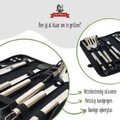 Krumble 18-delige Barbecue Set / Roestvrijstalen BBQ Set Van 18 / Inclusief Handige Opbergtas - RVS 12 Krumble 18-delige Barbecue Set / Roestvrijstalen BBQ Set Van 18 / Inclusief Handige Opbergtas - RVS -Keuken BBQ 1200x1200 308
