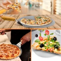 Inpro Pizzaschep RVS - Rond - Voor BBQ En Oven - Pizzaspatel - Taartschep - Houten Handvat - BBQ Gereedschap - Keukengerei - 30 Cm Diameter - Spatel -Keuken BBQ 1200x1200 314