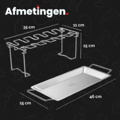GrillX Kippenvleugelhouder - Kiphouder Voor BBQ & Oven - RVS - BBQ Accesoires -Keuken BBQ 1200x1200 326