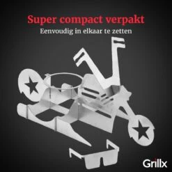 GrillX Beer Can Chicken Houder - Kiphouder Motorcycle - BBQ Accesoires - Bierkip - Barbeque Gereedschap - Chicken Sitter -Keuken BBQ 1200x1200 339