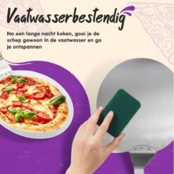 Nowad Pizzaschep RVS Rond Voor BBQ En Oven - 30,5 Cm - Pizzaspatel - Taartschep - Houten Handvat - Ophangbaar - Rond - Vaatwasbestendig - Keukenaccessoires -Keuken BBQ 1200x1200 348