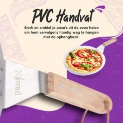 Nowad Pizzaschep RVS Rond Voor BBQ En Oven - 30,5 Cm - Pizzaspatel - Taartschep - Houten Handvat - Ophangbaar - Rond - Vaatwasbestendig - Keukenaccessoires -Keuken BBQ 1200x1200 349