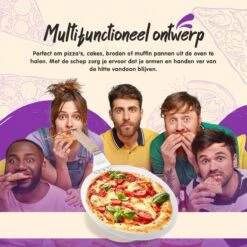 Nowad Pizzaschep RVS Rond Voor BBQ En Oven - 30,5 Cm - Pizzaspatel - Taartschep - Houten Handvat - Ophangbaar - Rond - Vaatwasbestendig - Keukenaccessoires -Keuken BBQ 1200x1200 353