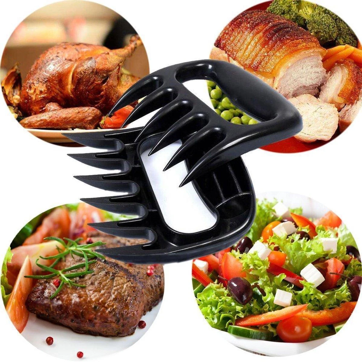 Merkloos Professionele Vleesshredders / Vleesklauwen | Meat Claws | BBQ | Bear Paws | Meat Shredders | Vlees Houders | Barbeque Accesoires | Pulled Pork Klauwen | 2 Stuks 9 Merkloos Professionele Vleesshredders / Vleesklauwen | Meat Claws | BBQ | Bear Paws | Meat Shredders | Vlees Houders | Barbeque Accesoires | Pulled Pork Klauwen | 2 Stuks - Afbeelding 7