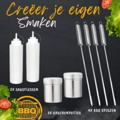 BBQ Gereedschapset - Opbergtas - BBQ Accessoires - BBQ Tang - BBQ Set - BBQ Borstel - BBQ Gereedschap - Roestvrij Staal -Keuken BBQ 1200x1200 395
