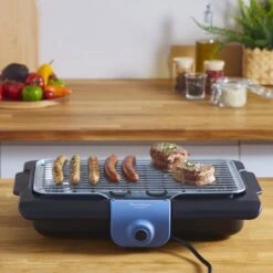 Moulinex BG134812 Barbecue Tafelblad Electrisch 2100W Zwart, Blauw, Zilver Barbecue -Keuken BBQ 1200x1200 40