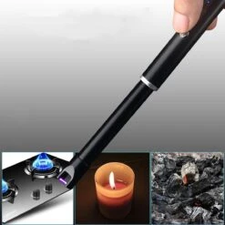 Oplaadbare Lange Dunne Elektrische Aansteker - Duurzame Plasma Aansteker - Inclusief Cadeauverpakking - BBQ – Kaarsen - Zwart -Keuken BBQ 1200x1200 451