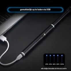 Oplaadbare Lange Dunne Elektrische Aansteker - Duurzame Plasma Aansteker - Inclusief Cadeauverpakking - BBQ – Kaarsen - Zwart -Keuken BBQ 1200x1200 452