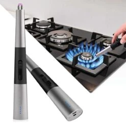 Allkinds Lange Elektrische Plasma Aansteker - USB Oplaadbaar - Vlamloze Elektrische Aansteker Voor Keuken, Kaars, BBQ Of Openhaard - Zwart - In- En Outdoor - Chique Design -Keuken BBQ 1200x1200 466