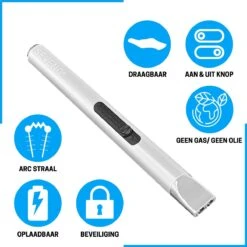 Aansteker Elektrisch - Plasma Aansteker - Aansteker Voor Kaarsen - Oplaadbaar Met USB Kabel - Windproof - SEVEND® -Keuken BBQ 1200x1200 537