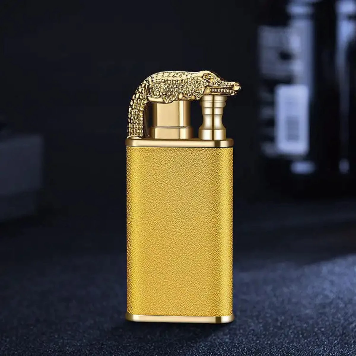 Krokodil Aansteker - Goud 3 Krokodil Aansteker - Goud