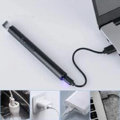 Oplaadbare Lange Elektrische Aansteker - Duurzame Plasma Aansteker - Inclusief Cadeauverpakking - BBQ - Kaarsen - Zwart 14 Oplaadbare Lange Elektrische Aansteker - Duurzame Plasma Aansteker - Inclusief Cadeauverpakking - BBQ - Kaarsen - Zwart -Keuken BBQ 1200x1200 587