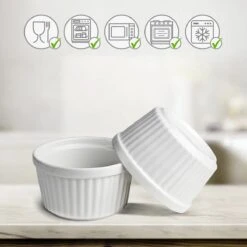 Chefarone Mini Ronde Ovenschalen - Mini Vormpjes Set Van 10 - Bakvormen Keramiek 200 ML - Crème Brulée Schaaltje - Wit 13 Chefarone Mini Ronde Ovenschalen - Mini Vormpjes Set Van 10 - Bakvormen Keramiek 200 ML - Crème Brulée Schaaltje - Wit -Keuken BBQ 1200x1200 621
