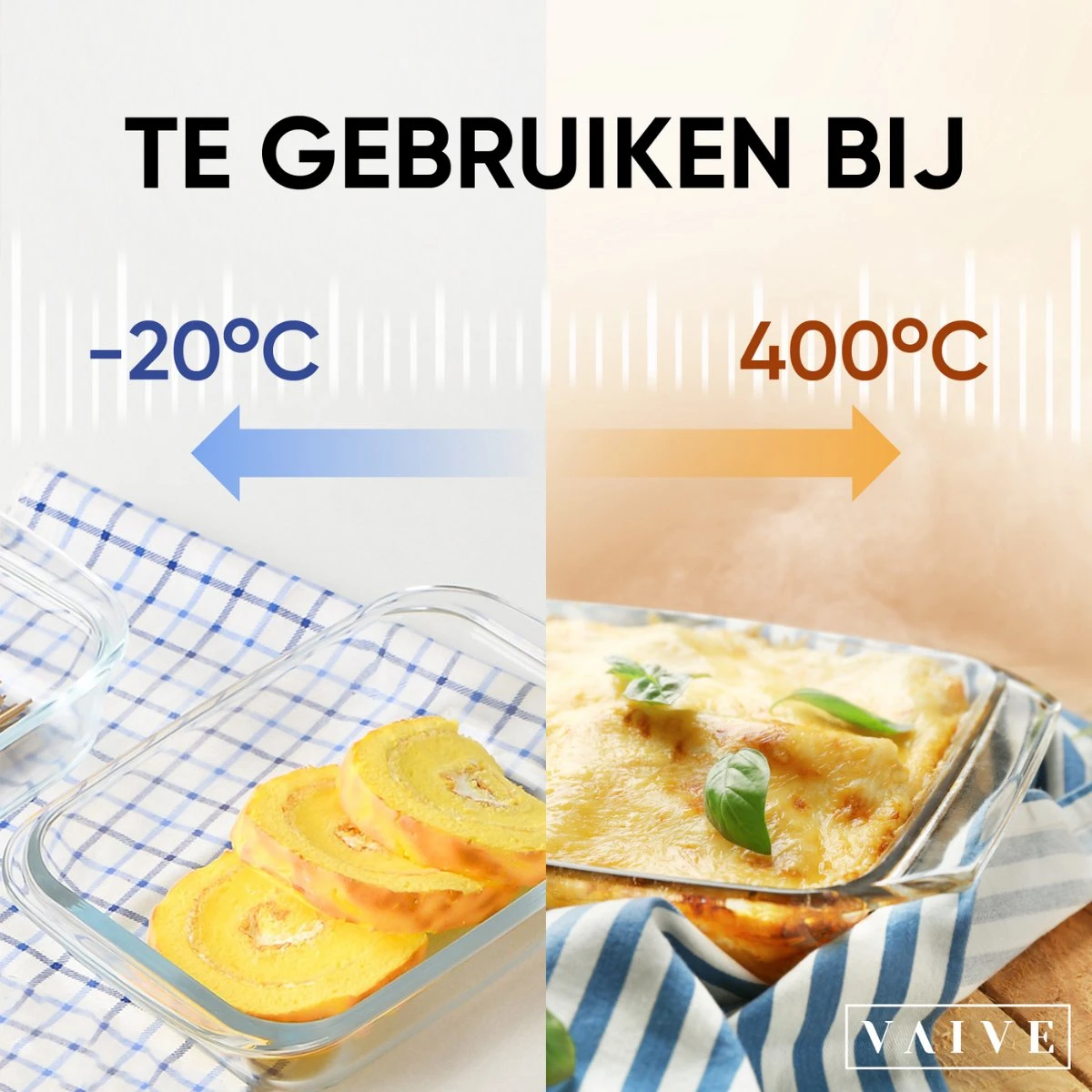 VAIVE 3-delige Ovenschaal Set - Rechthoekig - Glas 4 VAIVE 3-delige Ovenschaal Set - Rechthoekig - Glas - Afbeelding 2