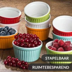 Chefarone Mini Ronde Ovenschalen - Mini Vormpjes Set Van 10 - Bakvormen Keramiek 200 ML - Crème Brulée Schaaltje - Multicolor 12 Chefarone Mini Ronde Ovenschalen - Mini Vormpjes Set Van 10 - Bakvormen Keramiek 200 ML - Crème Brulée Schaaltje - Multicolor -Keuken BBQ 1200x1200 664
