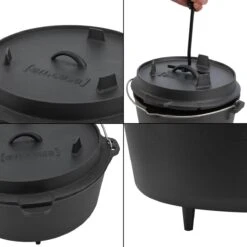 Dutch Oven Enkhuizen Met Deksel Gietijzer Zwart 4,2 L -Keuken BBQ 1200x1200 767