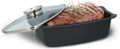 Alpina - Braadslede - Braadpan - Met Glazen Deksel - Aromaknop - 5,5 Liter - Zwart -Keuken BBQ 1200x490
