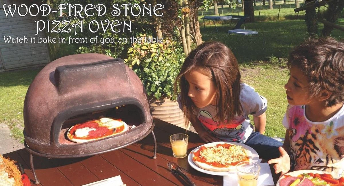 Sol-y-Yo Houtgestookte Toscaanse Stenen Pizza Oven 52CM 3 Sol-y-Yo Houtgestookte Toscaanse Stenen Pizza Oven 52CM