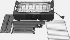 Royalty Line Elektrische Barbecue - Indoor En Outdoor BBQ - Tafelgrill - Elektrische Grill - Grill Oppervlak 40x24 Cm - 2000W - Met Stand - Zwart -Keuken BBQ 1200x686