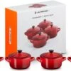 Le Creuset Aardewerken Mini Pannetjes Set Van 4 Stuks Kersenrood 2 Le Creuset Aardewerken Mini Pannetjes Set Van 4 Stuks Kersenrood -Keuken BBQ 1200x687