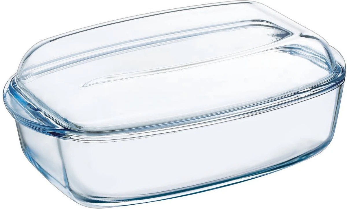 Pyrex - Essentials Schaal Rechthoek Met Deksel 6,5 Liter - Transparant 4 Pyrex - Essentials Schaal Rechthoek Met Deksel 6,5 Liter - Transparant - Afbeelding 2