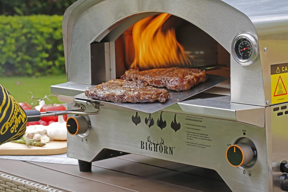 Bighorn Outdoor Edelstaal Gas Pizza Oven - Draagbare Gas Barbecue - Edelstaal -Model SRGG20001 10 Bighorn Outdoor Edelstaal Gas Pizza Oven - Draagbare Gas Barbecue - Edelstaal -Model SRGG20001 - Afbeelding 8
