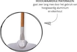 Boska Pizzaschep Barbecue - Kort Handvat - Stabiel - Aluminium - Eikenhout - BBQ Accessoires -Keuken BBQ 1200x811