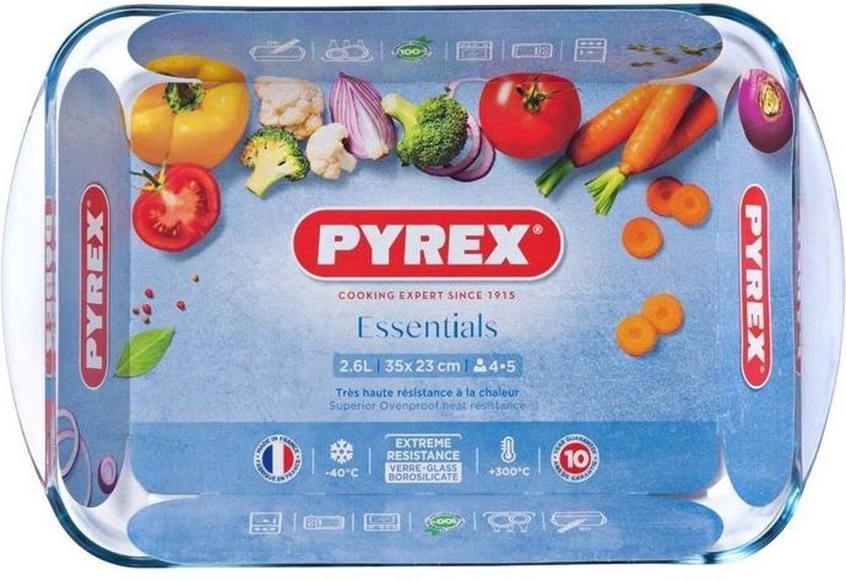 Pyrex - Essentials Lasagne Schaal 4,5 Liter - Transparant 10 Pyrex - Essentials Lasagne Schaal 4,5 Liter - Transparant - Afbeelding 8