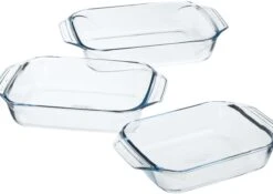 Pyrex Optimum Ovenschalenset 2,1 L - 2,9 L - 3,8 L - 31 X 20 X 6 Cm - 35 X 32 X 6 Cm - 39 X 28 X 7 Cm -Keuken BBQ 1200x850 1