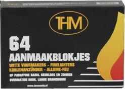 THM Witte Aanmaakblokjes Paraffine 64 Stuks Omdoos 12 Pakjes -Keuken BBQ 1200x858