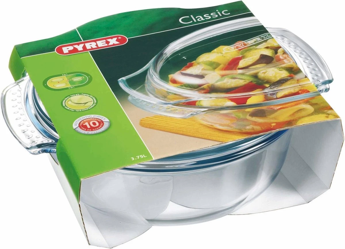 Pyrex Classic Easy Grip Ovenschaal 3,5 L + 1,4 L - 32 X 27 X 14 Cm 8 Pyrex Classic Easy Grip Ovenschaal 3,5 L + 1,4 L - 32 X 27 X 14 Cm - Afbeelding 6