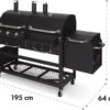 Klarstein Kingsville Double Barbecue - Houtskool- En Gasbarbecue - Smoker BBQ - Inclusief Deksels En Thermometer - Met 2 Roosters - Zwart 2 Klarstein Kingsville Double Barbecue - Houtskool- En Gasbarbecue - Smoker BBQ - Inclusief Deksels En Thermometer - Met 2 Roosters - Zwart -Keuken BBQ 1200x870 1