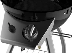 Accente Outdoor Gas BBQ - ø 45 Cm- Inclusief Grillplaat & Gasslang - Zwart -Keuken BBQ 1200x883