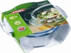 Pyrex Classic Ovenschaal Rond - Inclusief Deksel - Borosilicaatglas - 1,4 Liter - Transparant -Keuken BBQ 1200x895