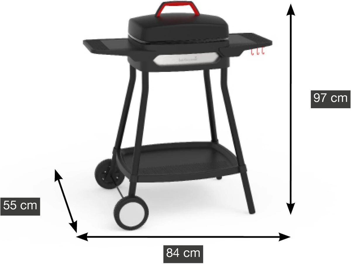 Barbecook Alexia - Elektrische Bbq - Afneembare Grill - Zijtafels - Wielen - 84x55x97cm 10 Barbecook Alexia - Elektrische Bbq - Afneembare Grill - Zijtafels - Wielen - 84x55x97cm - Afbeelding 8