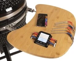 Patton - Kamado 21" - Premium Black - Keramische Barbecue - Incl. Bluetooth Kerntemperatuurmeter - LED Verlichting - Large - Compleet - Zwart -Keuken BBQ 1200x969