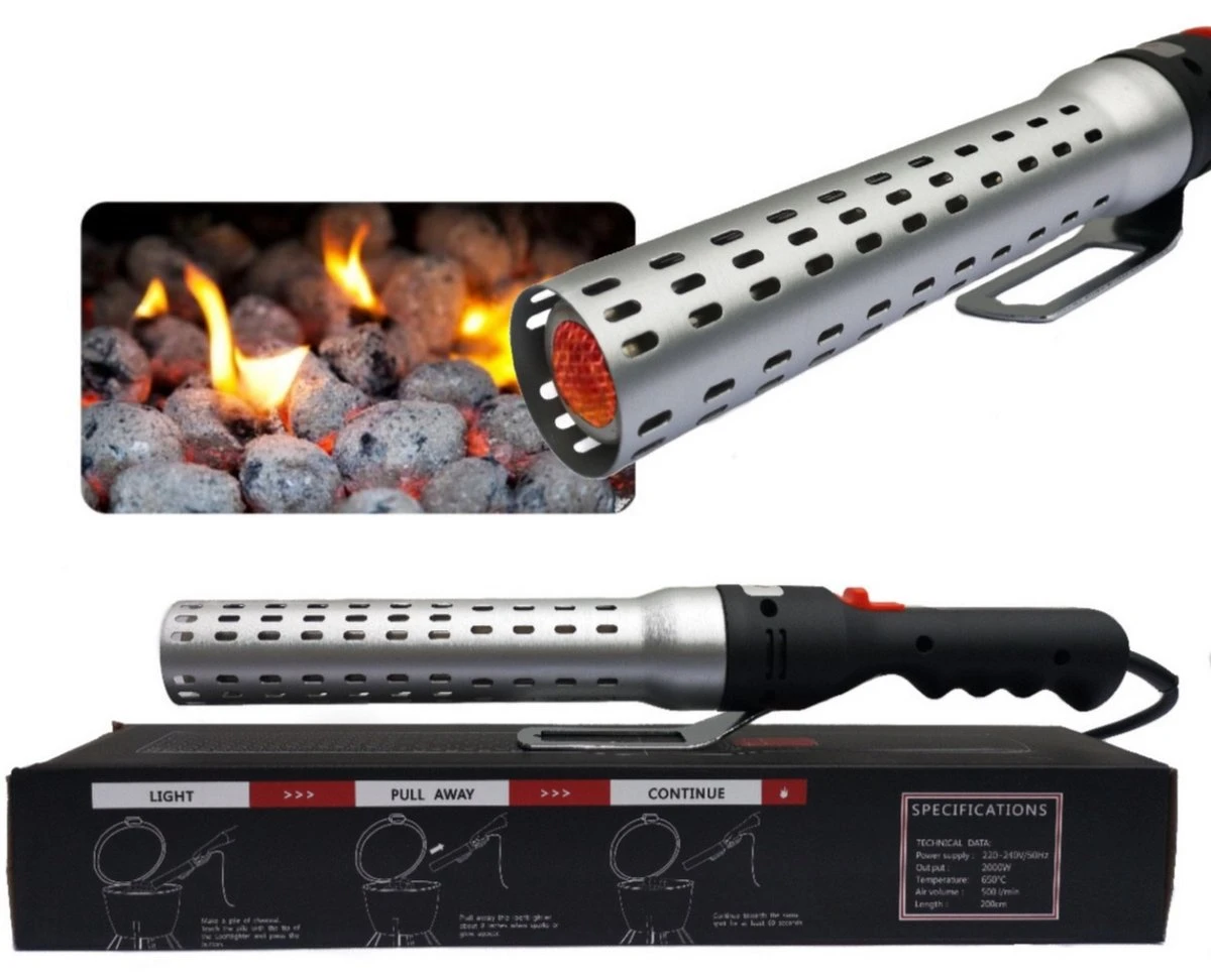 Merkloos Edward&DeVries - Elektrische BBQ Aansteker - BBQ Accesoires - One Minute Lighter - BBQ Starter - Looftlighter - Geschikt Voor Houtskool En Briketten - 3 Merkloos Edward&DeVries - Elektrische BBQ Aansteker - BBQ Accesoires - One Minute Lighter - BBQ Starter - Looftlighter - Geschikt Voor Houtskool En Briketten -