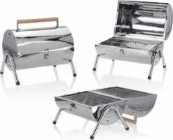 BBQ Collection Houtskoolbarbecue - Cilinder - Chroom -Keuken BBQ 1200x972