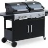 Alice's Garden Houtskool Barbecue - Grilloppervlak (LxB) 41 X 44 Cm - Gas En Houtskool - 3 Branders - Marsac Zwart -Keuken BBQ 1200x982
