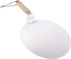 Nowad Pizzaschep RVS Rond Voor BBQ En Oven - 30,5 Cm - Pizzaspatel - Taartschep - Houten Handvat - Ophangbaar - Rond - Vaatwasbestendig - Keukenaccessoires -Keuken BBQ 1200x992 1