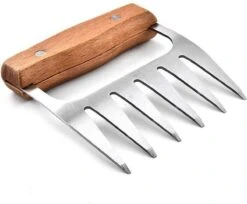 GrillX Luxe Vleesklauwen - Houten Handvat - RVS Meat Claws - Vleesshredder - Pulled Pork, Chicken - BBQ Accesoires -Keuken BBQ 1200x992