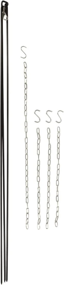 Esschert Design - Driepoot Met Ketting - Haardvuur Accessoires - Staal - Zwart -Keuken BBQ 272x1200