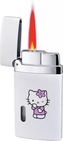 Merkloos Hello Kitty Glow In The Dark Aansteker Met Roze Vlam - Bekend Van TikTok - Hervulbaar En Windproof
